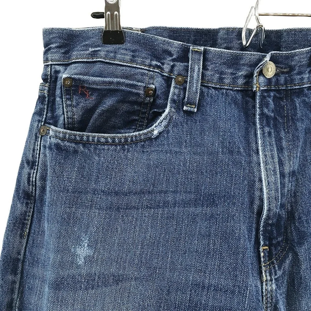 POLO RALPH‎ LAUREN Cortlandt Straight Leg Jeans • Men's 33 x 32 • blue denim